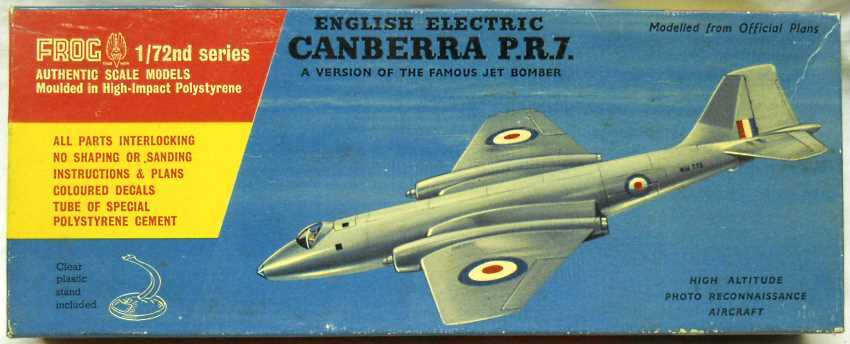 Frog 1/72 English Electric Canberra P.R.7, 323P plastic model kit